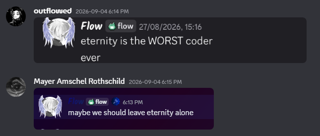 flow eternity worst coder