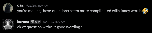 kurova fancy words reply